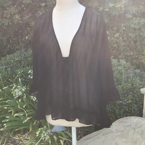 Millou sheer black top